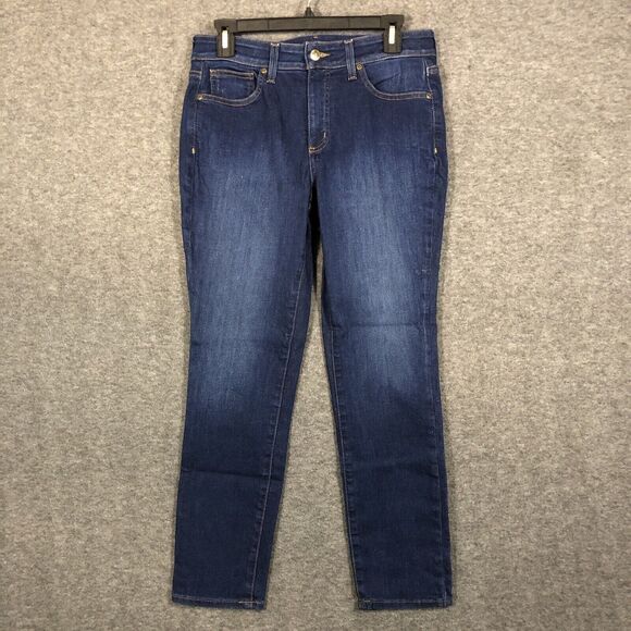 NYDJ Alina Jeans Womens 8P Fits 30x27 Stretch Legging Lift Tuck Technology Dark - Picture 1 of 13
